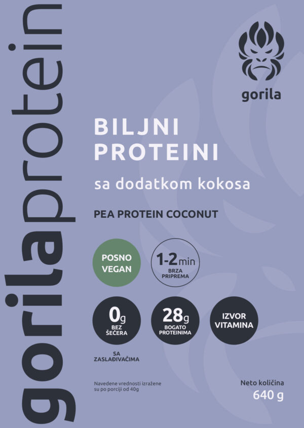 BILJNI PROTEIN 640g, kokos - Image 7