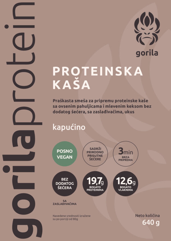 PROTEINSKA KAŠA 640g, kapućino - Image 3