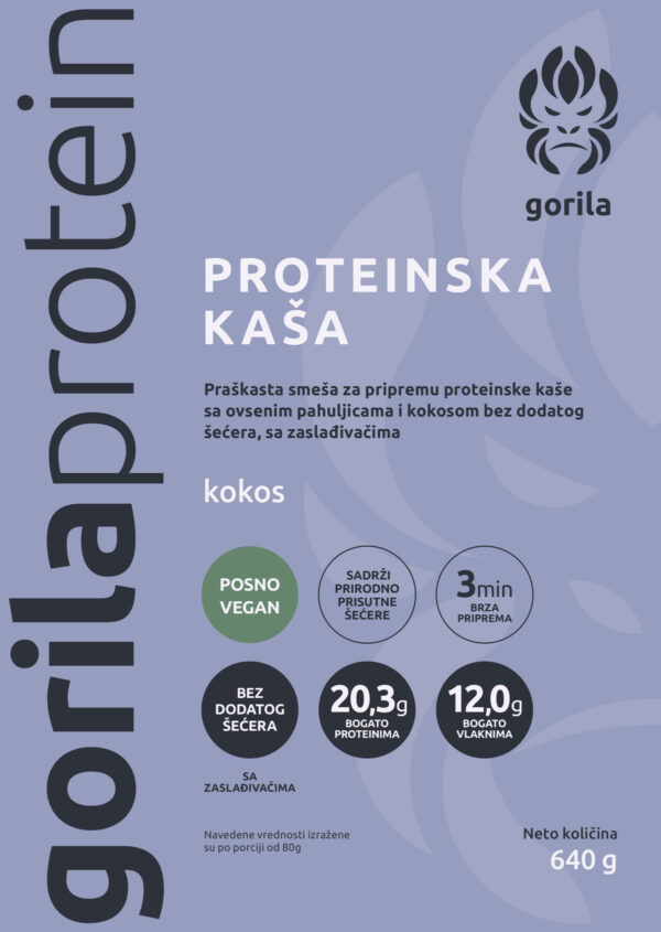 PROTEINSKA KAŠA 640g, kokos - Image 2