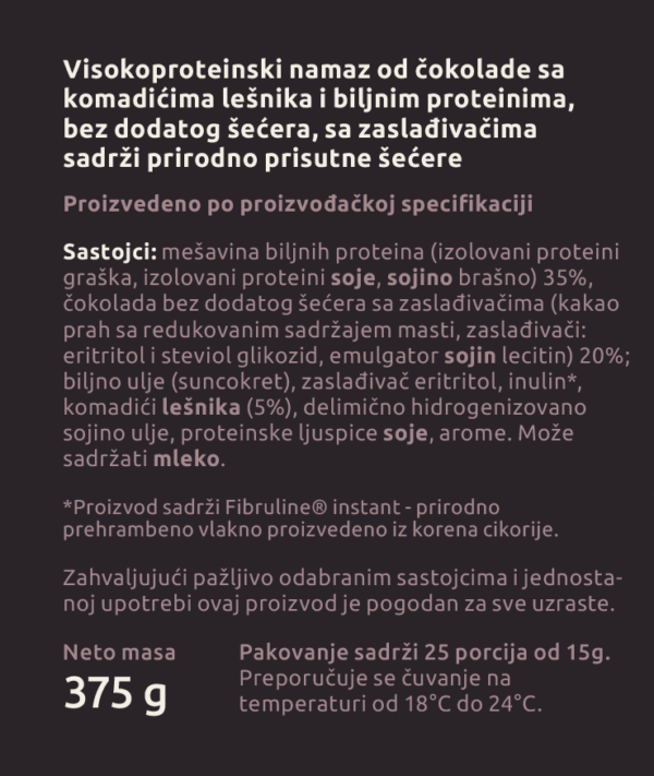 PROTEINSKI NAMAZ 375g, čokolada - Image 6