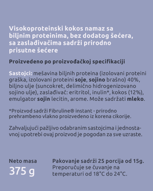 PROTEINSKI NAMAZ 375g, kokos - Image 8