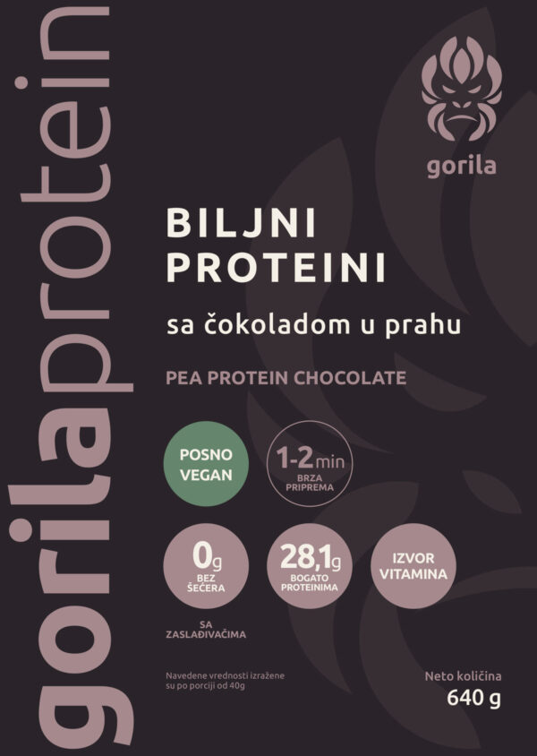 BILJNI PROTEIN 640g, Čokolada - Image 2